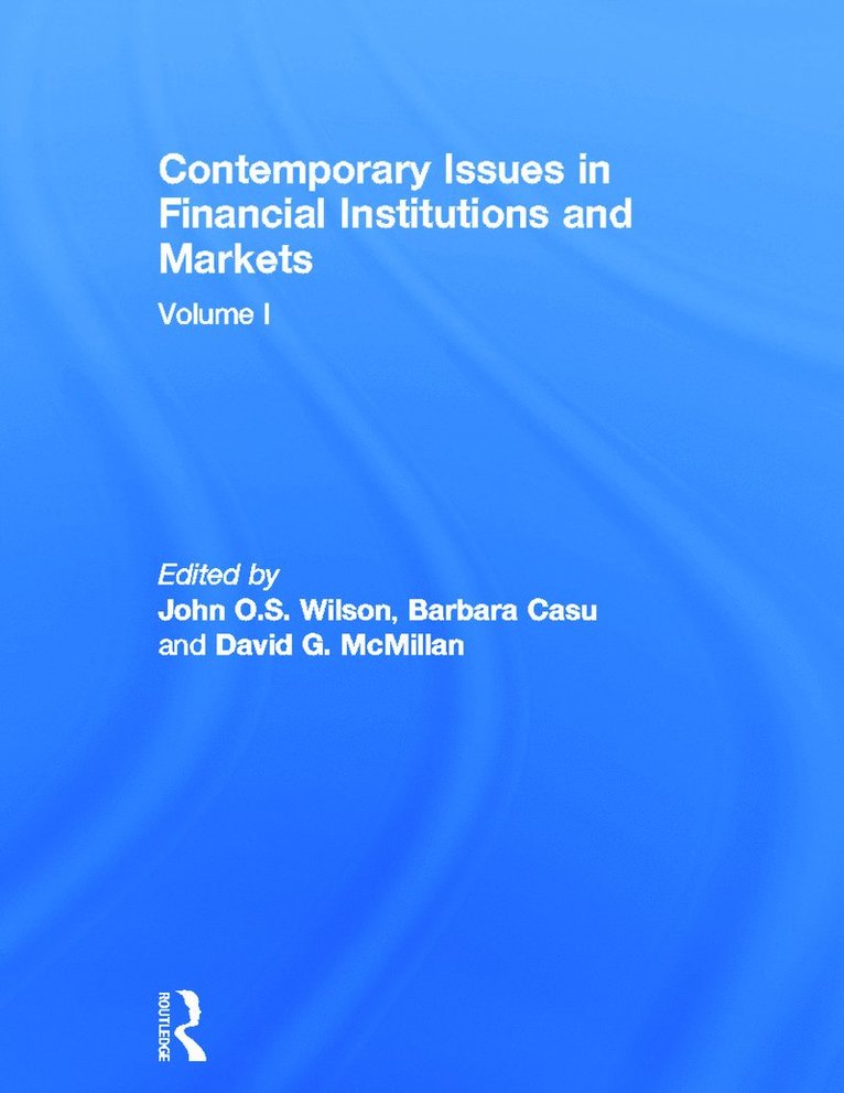 Contemporary Issues in Financial Institutions and Markets