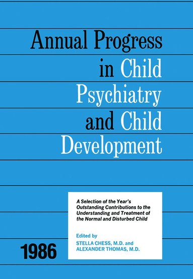 bokomslag 1986 Annual Progress In Child Psychiatry