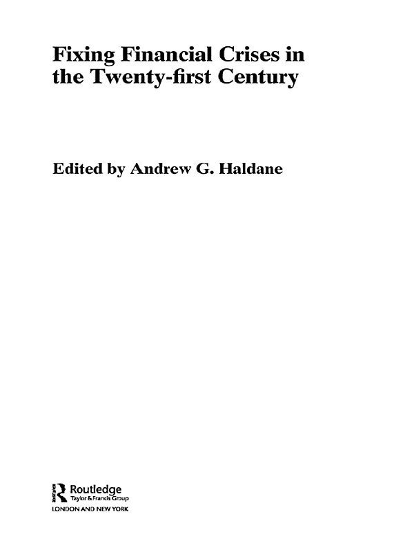 Andrew Haldane - Fixing Financial Crises in the 21st Century, Häftad