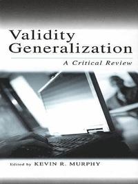 bokomslag Validity Generalization