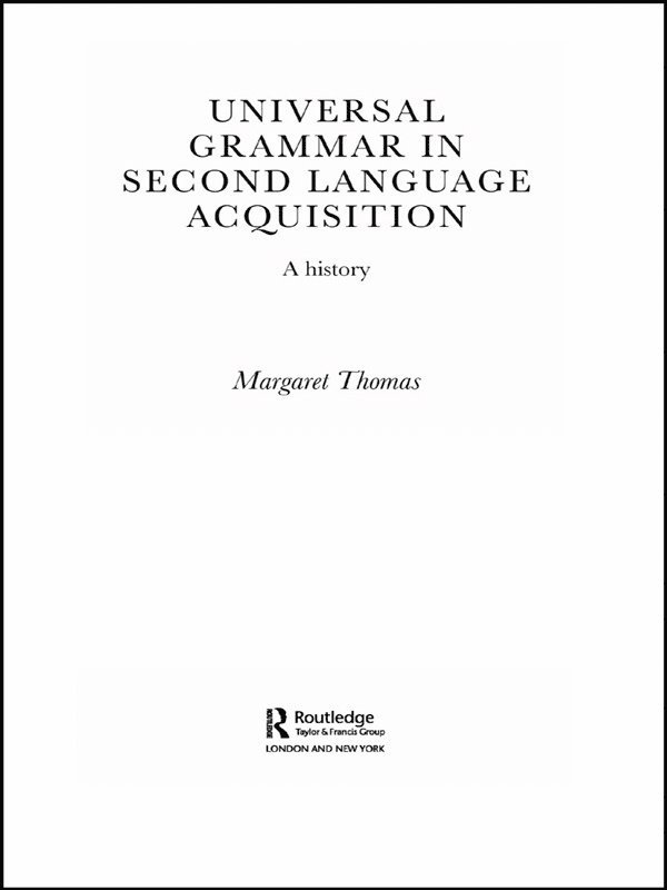 Universal Grammar in Second-Language Acquisition 1