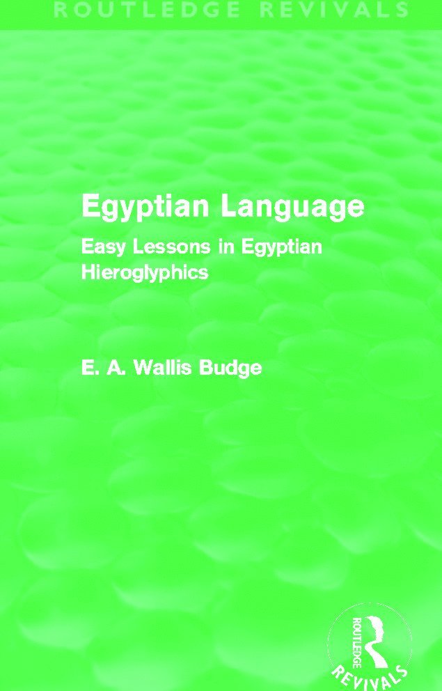 Egyptian Language (Routledge Revivals) 1