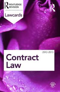 bokomslag Contract Lawcards 2012-2013