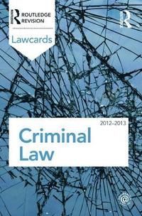 bokomslag Criminal Lawcards 2012-2013