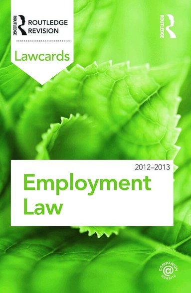 Routledge - Employment Lawcards 2012-2013, Häftad