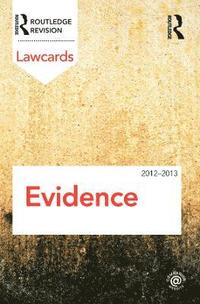 bokomslag Evidence Lawcards 2012-2013