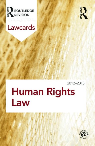 Routledge - Human Rights Lawcards 2012-2013, Häftad