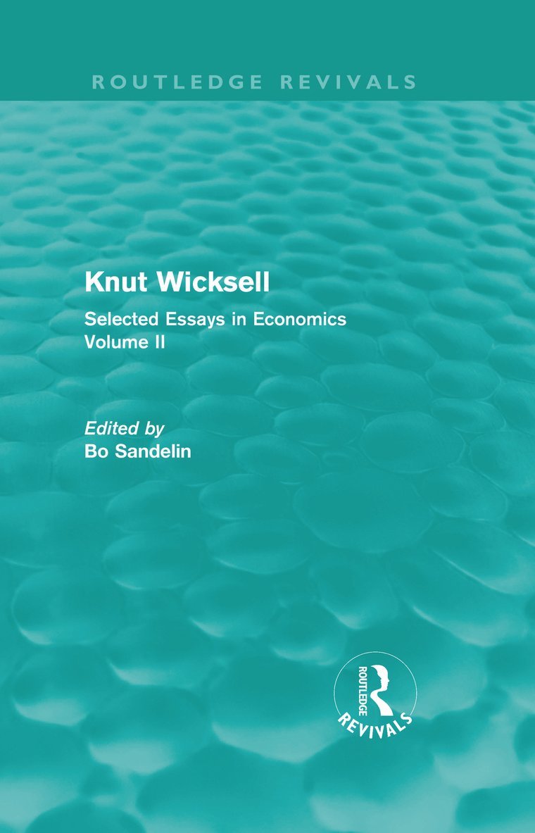 Knut Wicksell (Routledge Revivals) 1