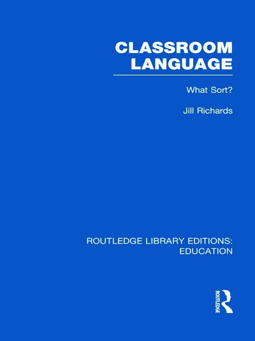 Classroom Language: What Sort (RLE Edu O) 1