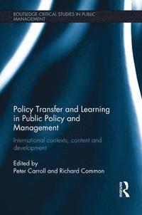 bokomslag Policy Transfer and Learning in Public Policy and Management