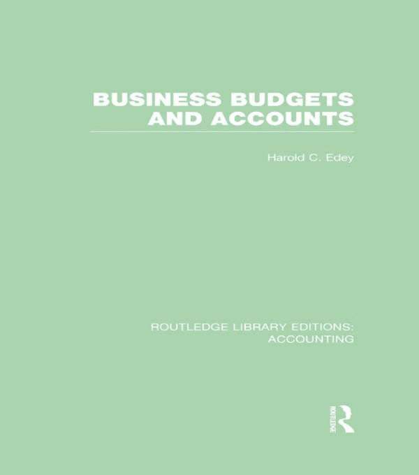 Business Budgets and Accounts (RLE Accounting)