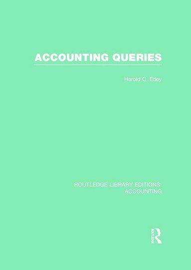 Harold Edey - Accounting Queries (RLE Accounting), Inbunden