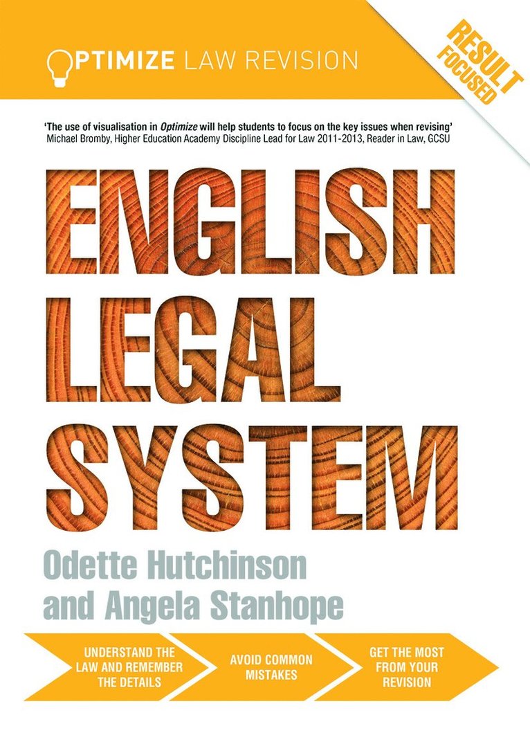 Angela Stanhope, Odette Hutchinson, UK) Stanhope, Angela (Aston University, Odette (Aston University) Hutchinson - Optimize English Legal System, Häftad