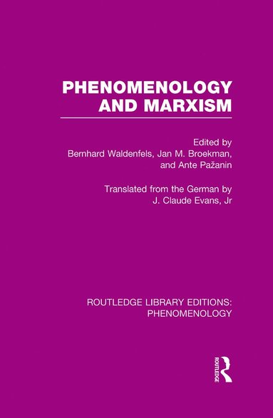 bokomslag Phenomenology and Marxism