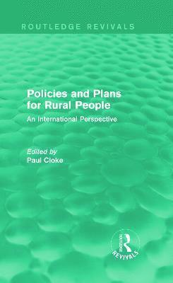 Policies and Plans for Rural People (Routledge Revivals) 1