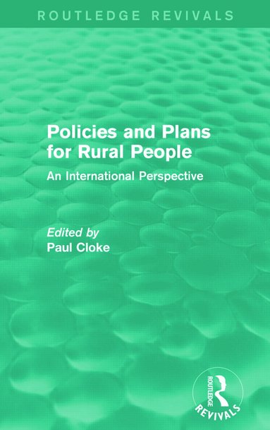 Paul Cloke - Policies and Plans for Rural People (Routledge Revivals), Häftad