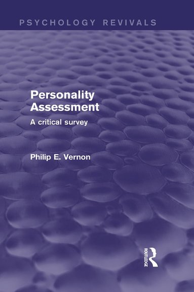 bokomslag Personality Assessment (Psychology Revivals)