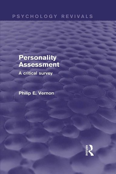 bokomslag Personality Assessment (Psychology Revivals)