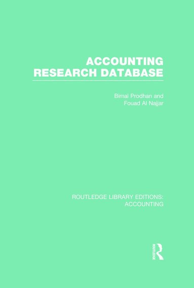 bokomslag Accounting Research Database (RLE Accounting)