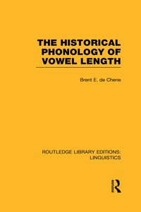bokomslag Historical Phonology of Vowel Length (RLE Linguistics C: Applied Linguistics)