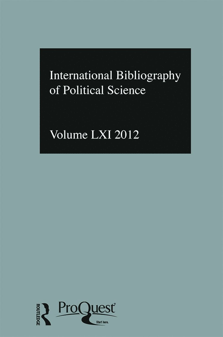 The British Library of Political and Economic Science, The British Library of Political and Eco - IBSS: Political Science: 2012 Vol.61, Inbunden