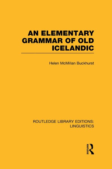 bokomslag Elementary Grammar of Old Icelandic