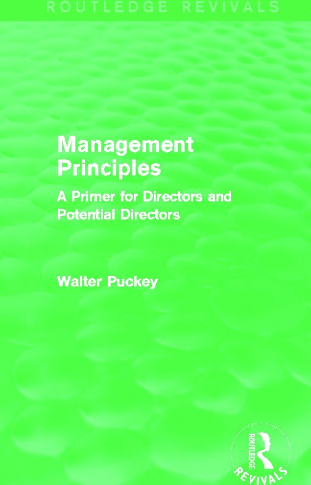 Management Principles (Routledge Revivals)