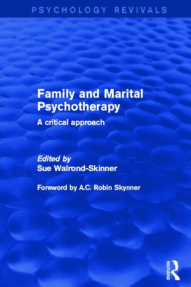 bokomslag Family and Marital Psychotherapy (Psychology Revivals)