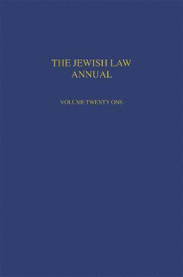 Jewish Law Annual Volume 21 1