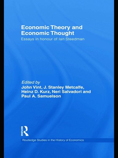 John Vint, J. Stanley Metcalfe, Heinz D. Kurz, Neri Salvadori, Paul Samuelson - Economic Theory and Economic Thought, Häftad