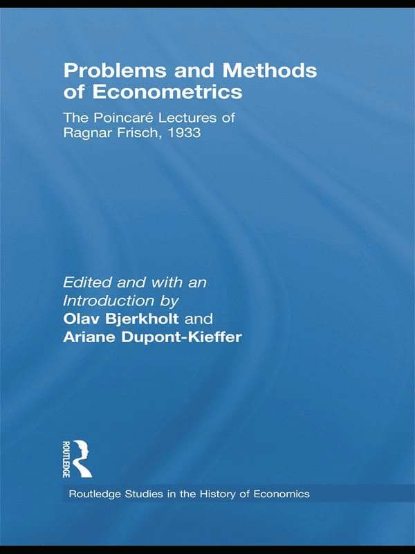 Problems and Methods of Econometrics