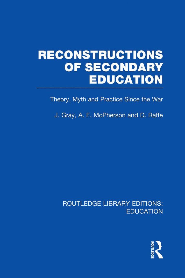 Reconstructions of Secondary Education 1