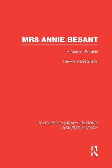 bokomslag Mrs Annie Besant