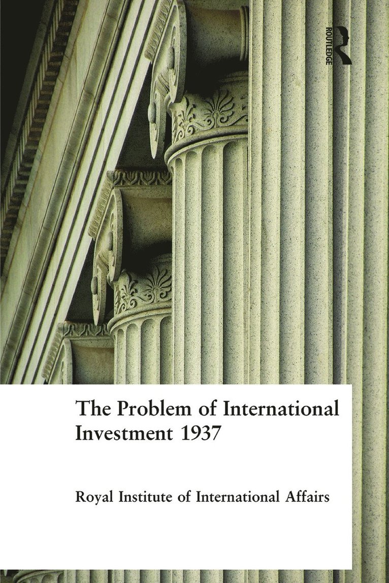Problem of International Investment 1937 1
