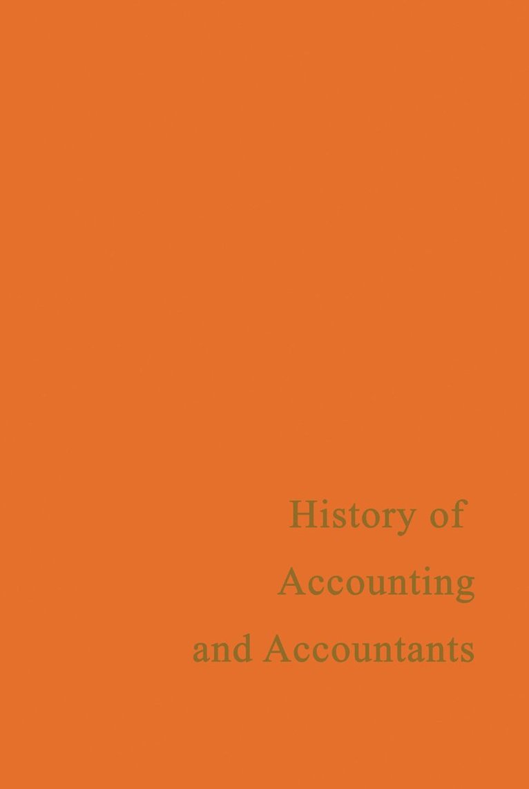 A History of Accounting and Accountants 1