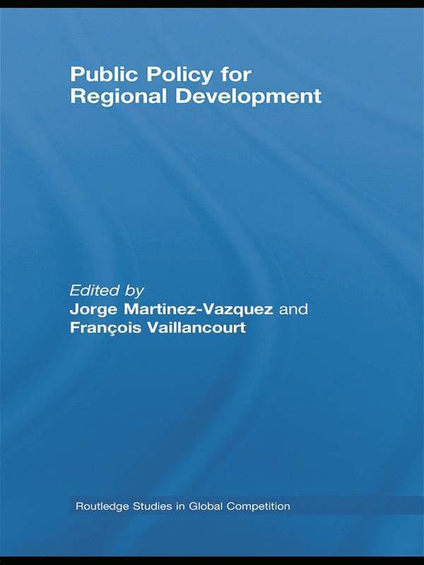 Public Policy for Regional Development 1