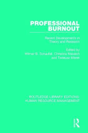 Wilmar B. Schaufeli, Christina Maslach, Tadeusz Marek - Professional Burnout, Häftad