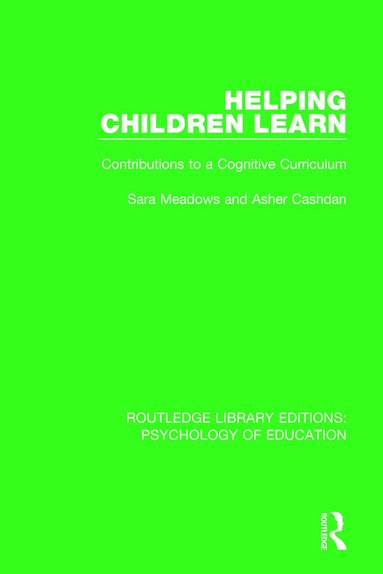 Sara Meadows, Asher Cashdan - Helping Children Learn, Häftad