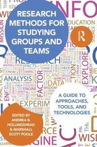 bokomslag Research Methods for Studying Groups and Teams