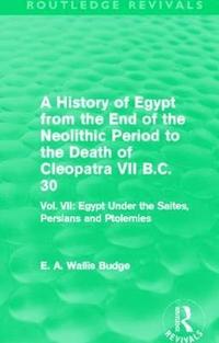 bokomslag A History of Egypt from the End of the Neolithic Period to the Death of Cleopatra VII B.C. 30 (Routledge Revivals)