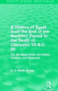 bokomslag A History of Egypt from the End of the Neolithic Period to the Death of Cleopatra VII B.C. 30 (Routledge Revivals)