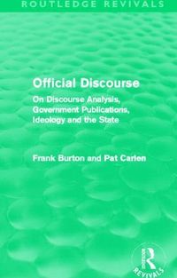 bokomslag Official Discourse (Routledge Revivals)