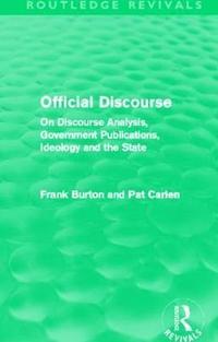 bokomslag Official Discourse (Routledge Revivals)