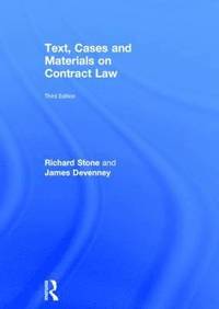 bokomslag Text, Cases and Materials on Contract Law