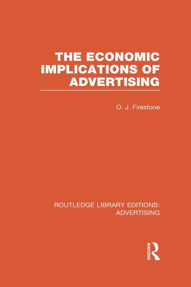 bokomslag Economic Implications of Advertising (RLE Advertising)