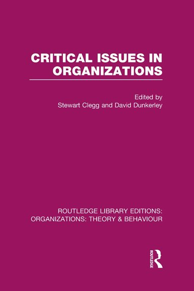 bokomslag Critical Issues in Organizations (RLE: Organizations)