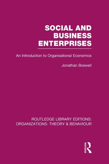 Jonathan Boswell - Social and Business Enterprises (RLE: Organizations), Inbunden