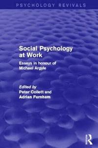 bokomslag Social Psychology at Work (Psychology Revivals)