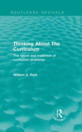 bokomslag Thinking About The Curriculum (Routledge Revivals)