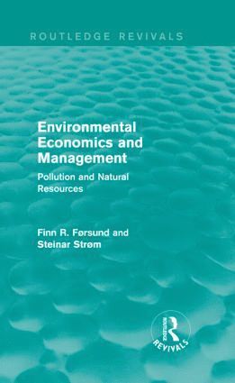 bokomslag Environmental Economics and Management (Routledge Revivals)